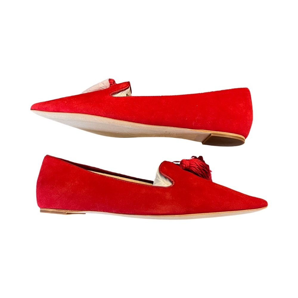 kate spade new york Adore Tassel Pointed-Toe Loafer Flats 7.5 New Deep Rubine - Picture 4 of 10